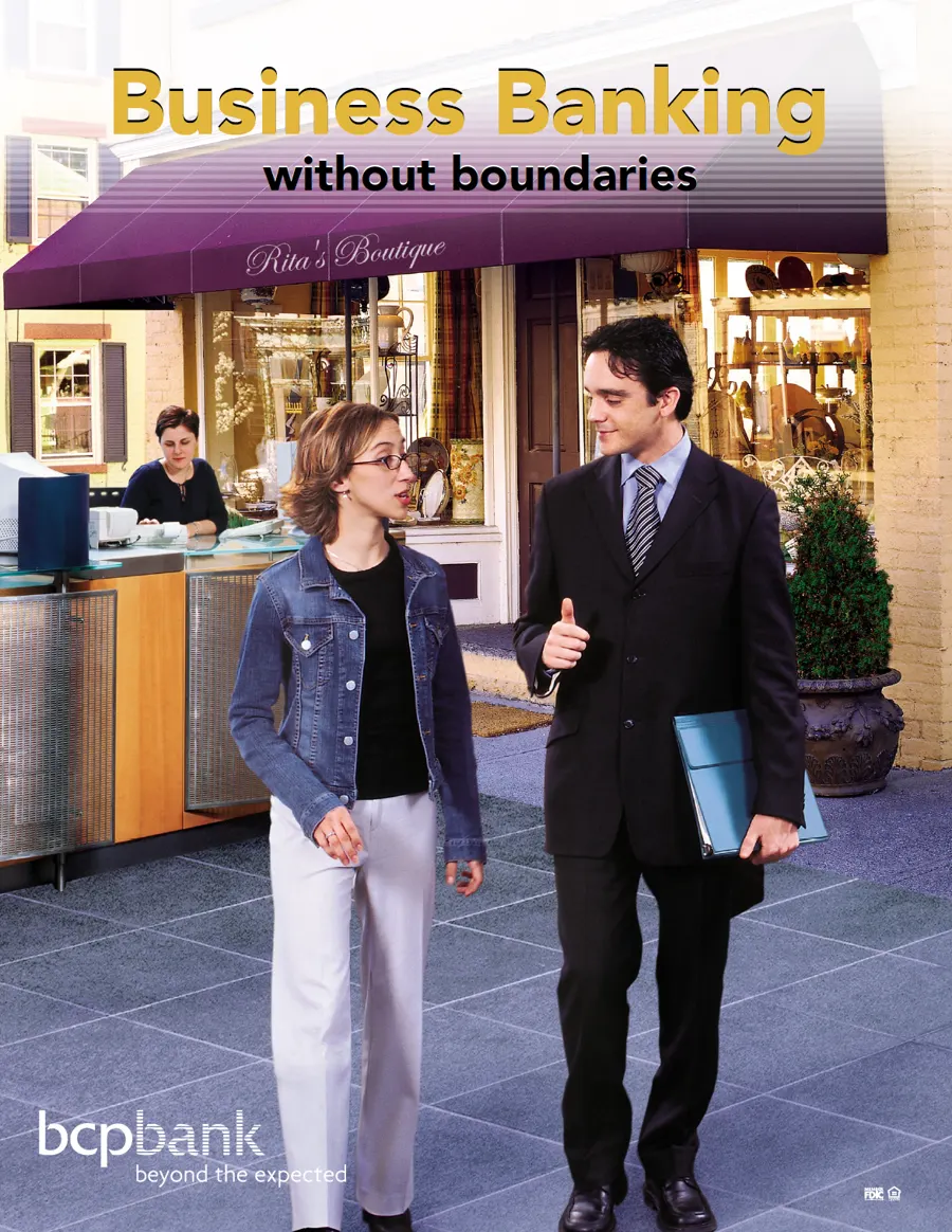 bcpbank "Beyond the Expected' window poster