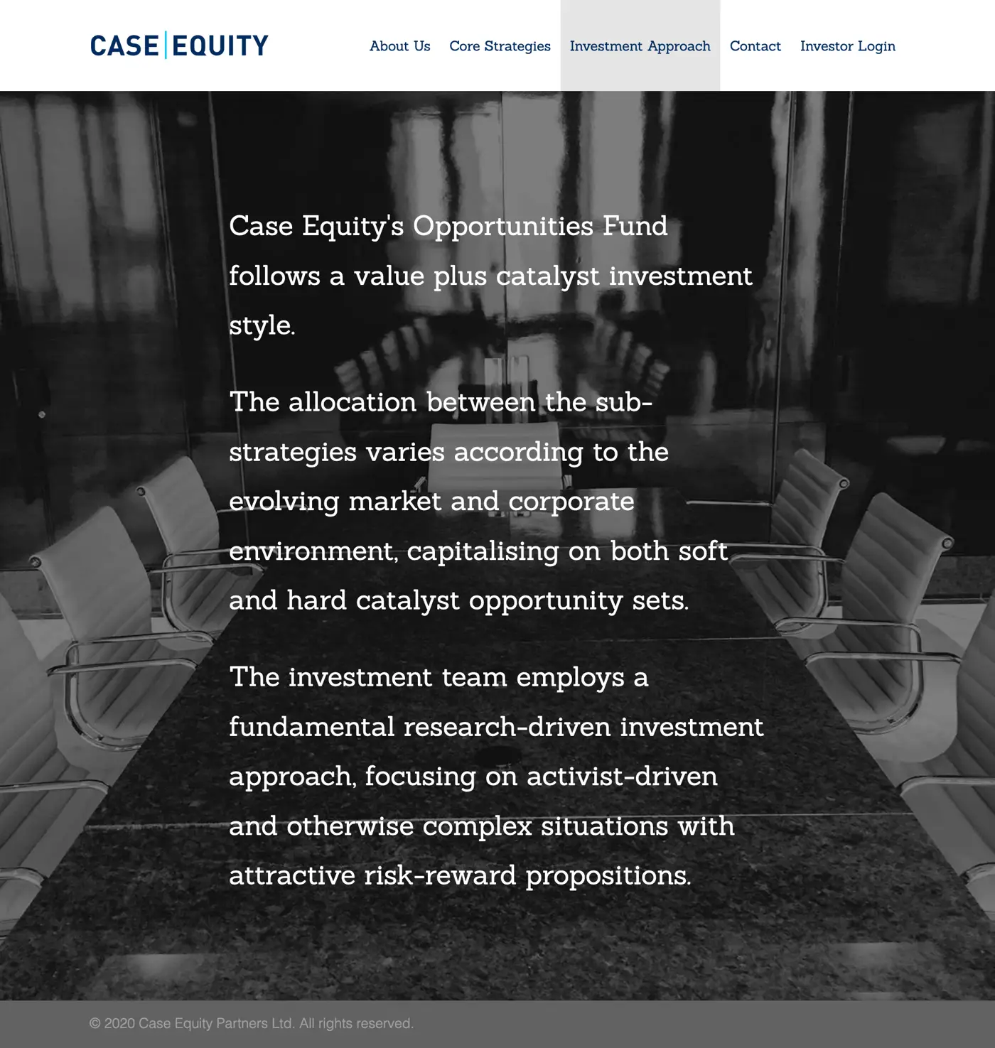 Investment approach