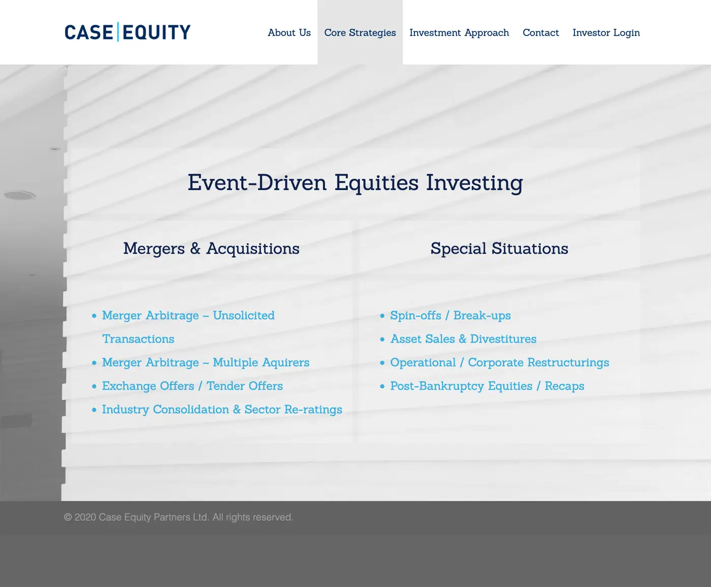 Strategies page
