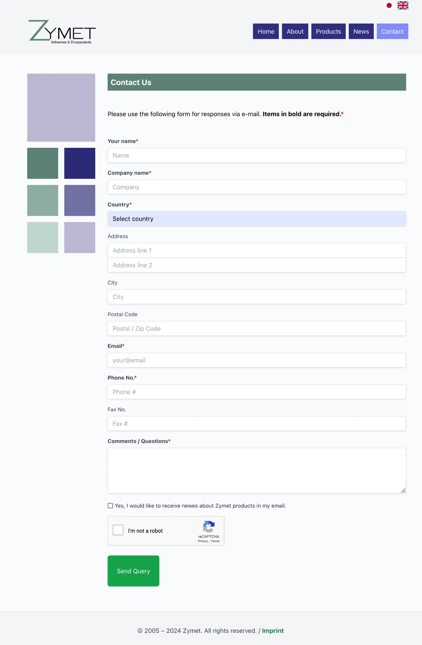 Contact page